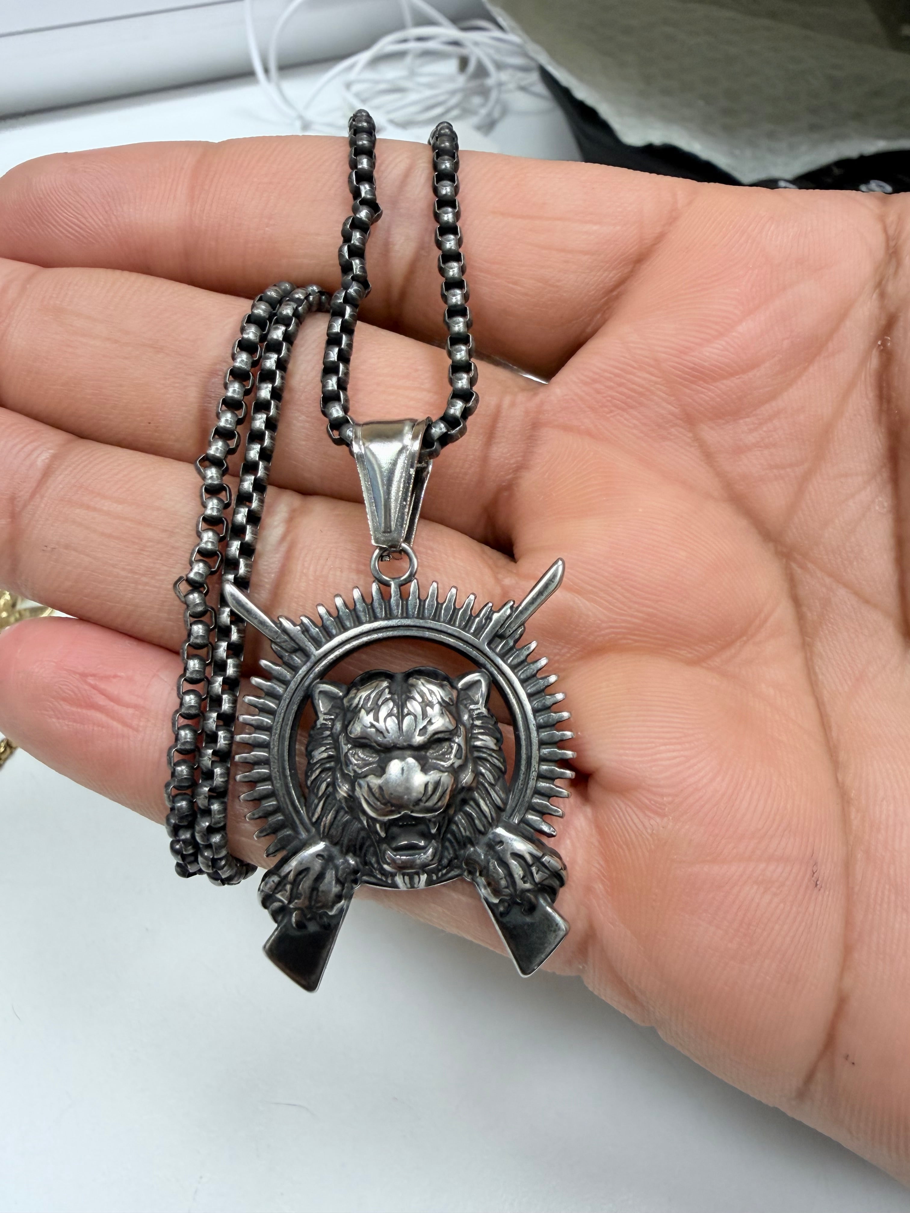 Puli Kodi chain and pendant black புலி சங்கிலி பிளாக் கறுப்பு