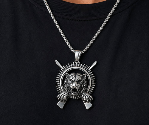 Puli Kodi chain and pendant black புலி சங்கிலி பிளாக் கறுப்பு