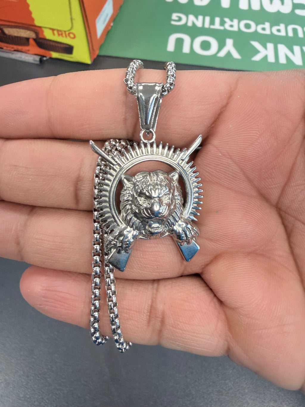 Puli kodi chain and pendant silver புலி சங்கிலி சில்வர்
