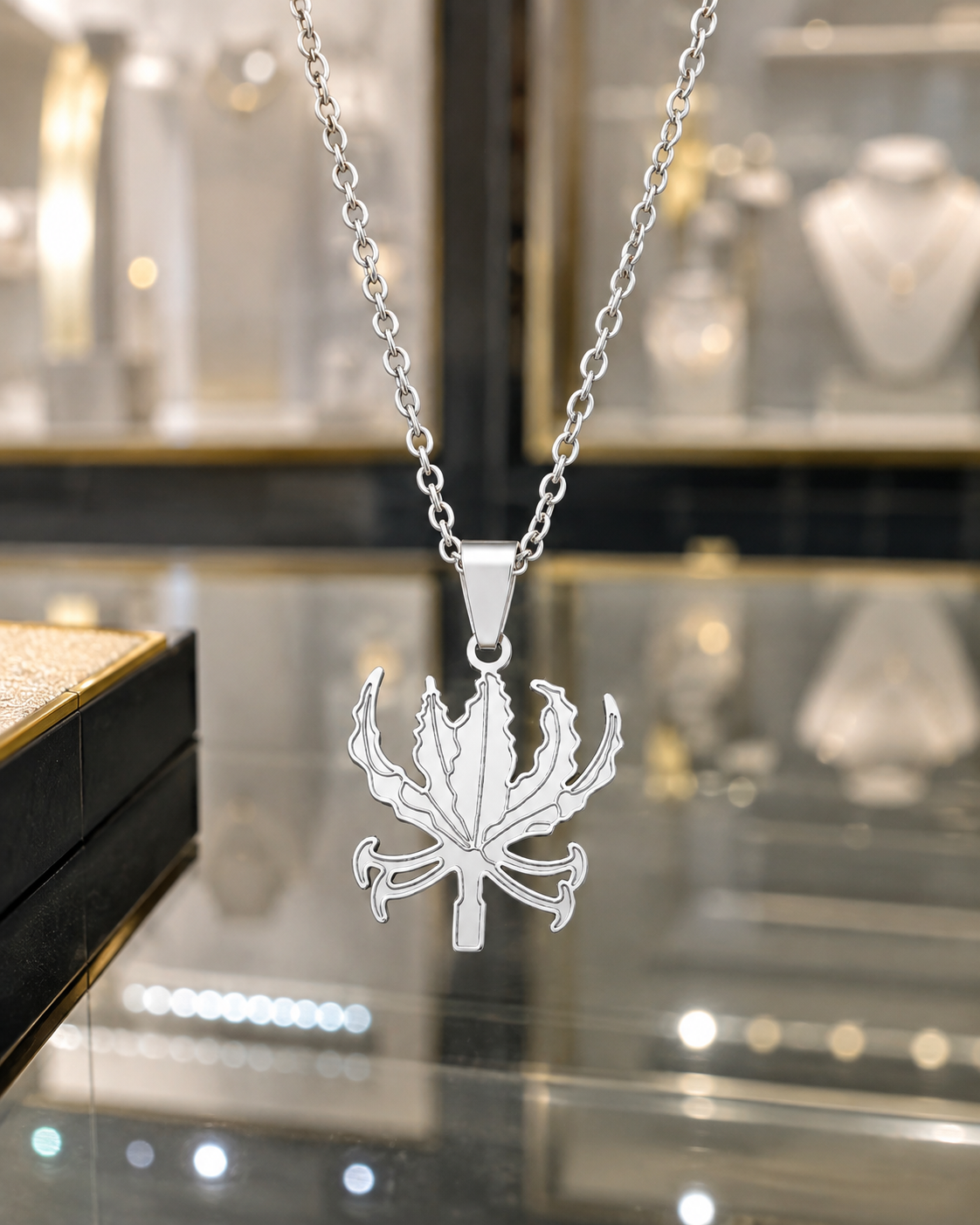 Karthigai flower pendant and chain (Gloriosa lily)silver கார்த்திகை பூ சங்கிலி மற்றும் pendant சில்வர்