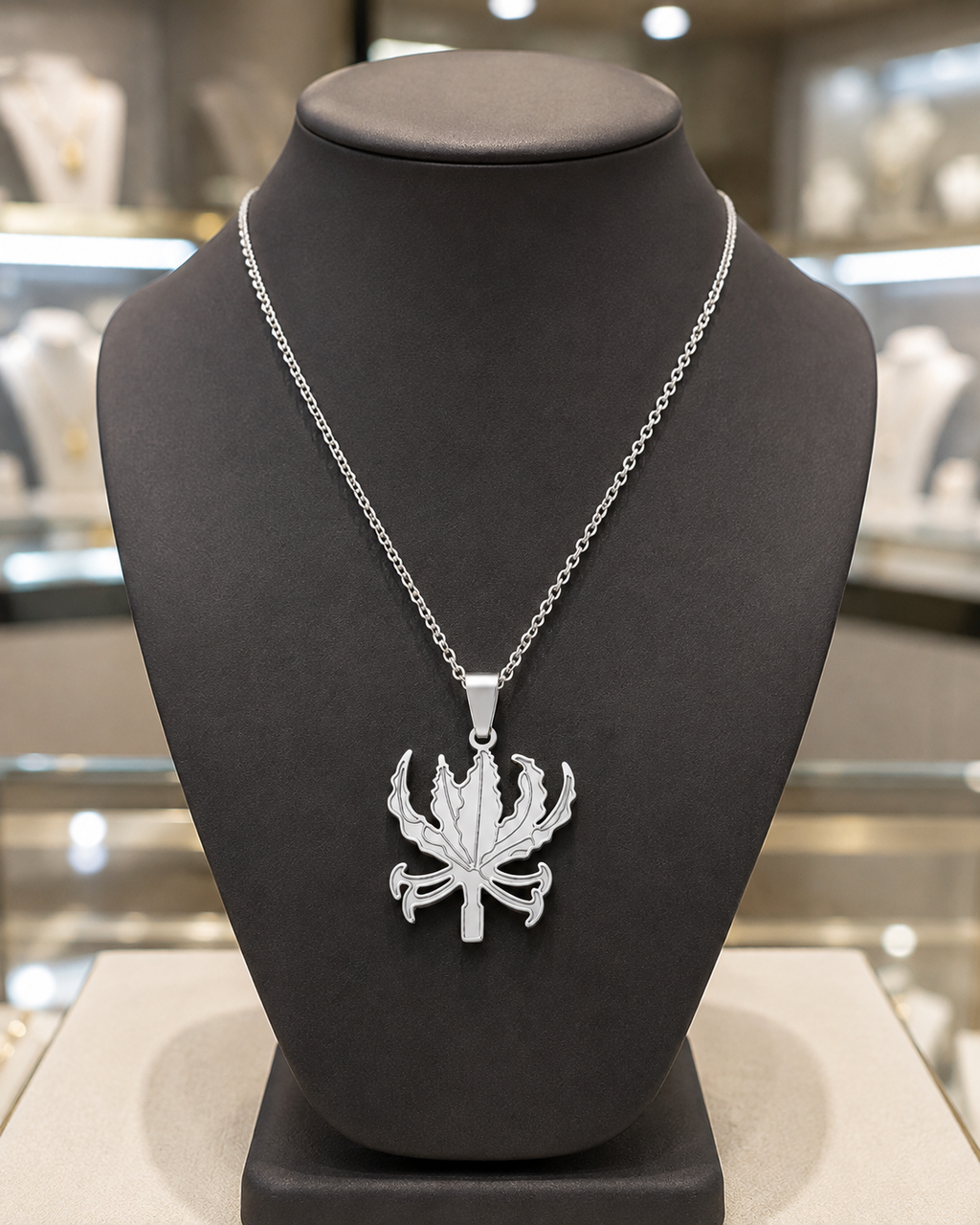 Karthigai flower pendant and chain (Gloriosa lily)silver கார்த்திகை பூ சங்கிலி மற்றும் pendant சில்வர்